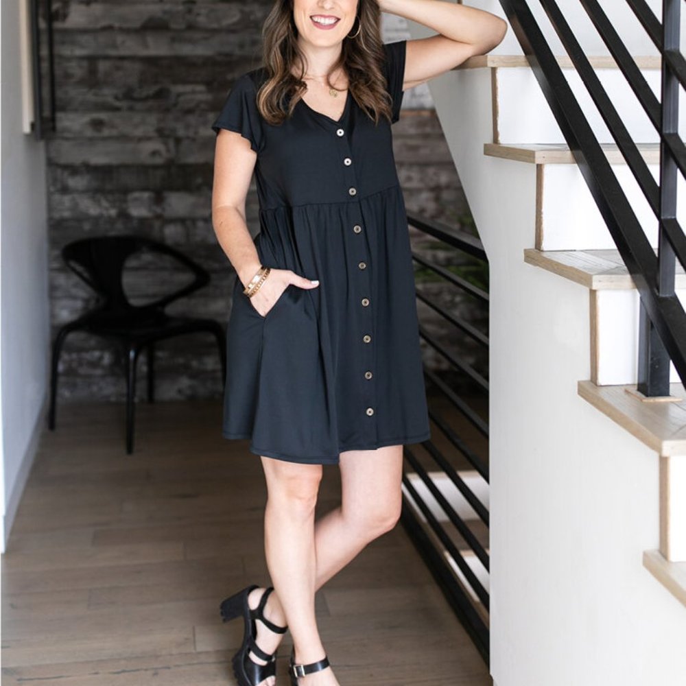 Lularoe size large black Heidi dress